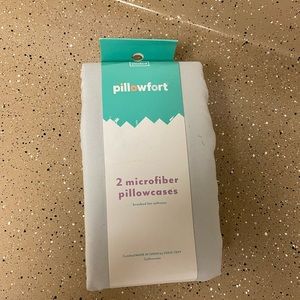 Two microfiber pillowcases